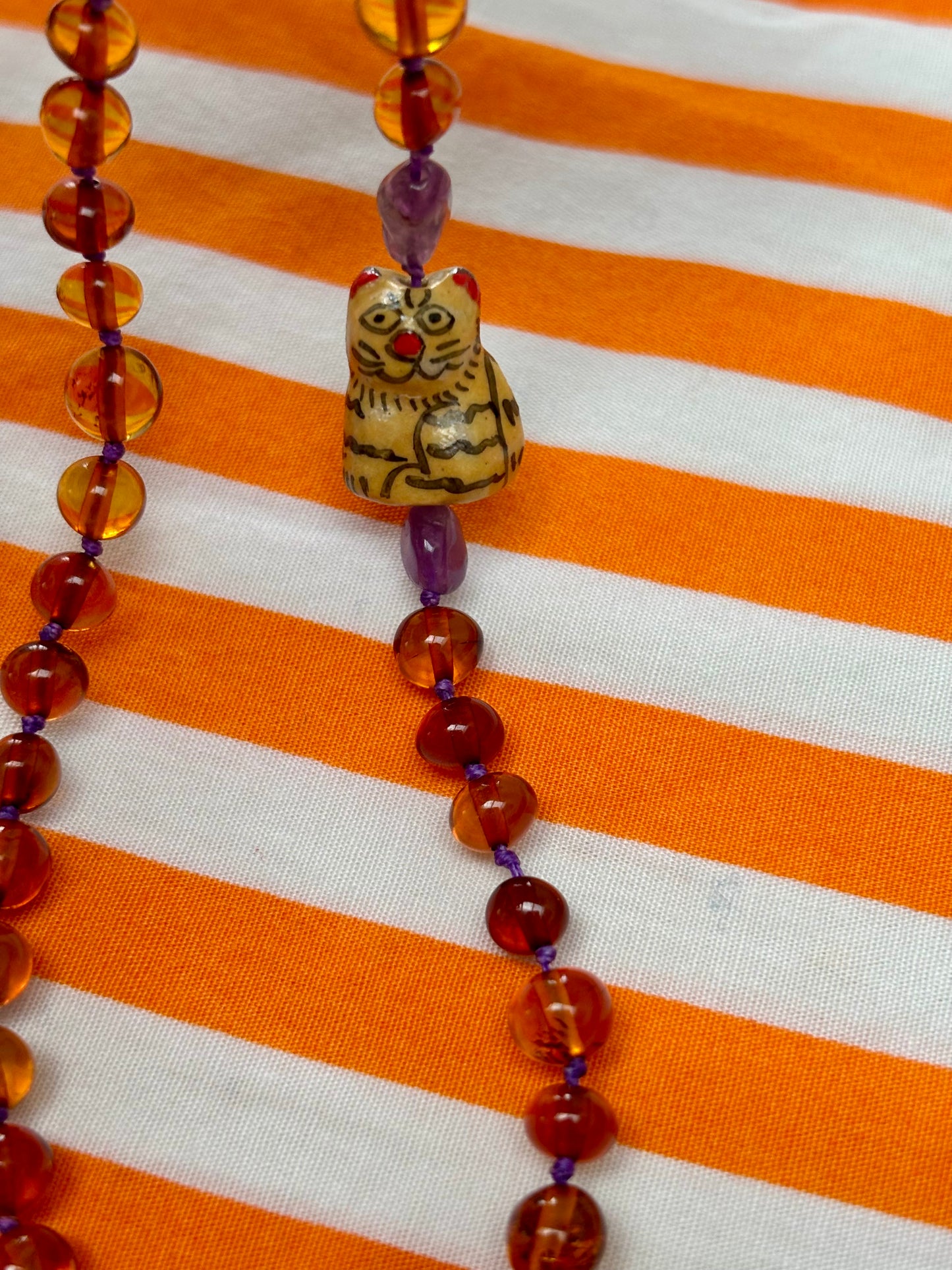 Amber necklace - Tiger 🐯