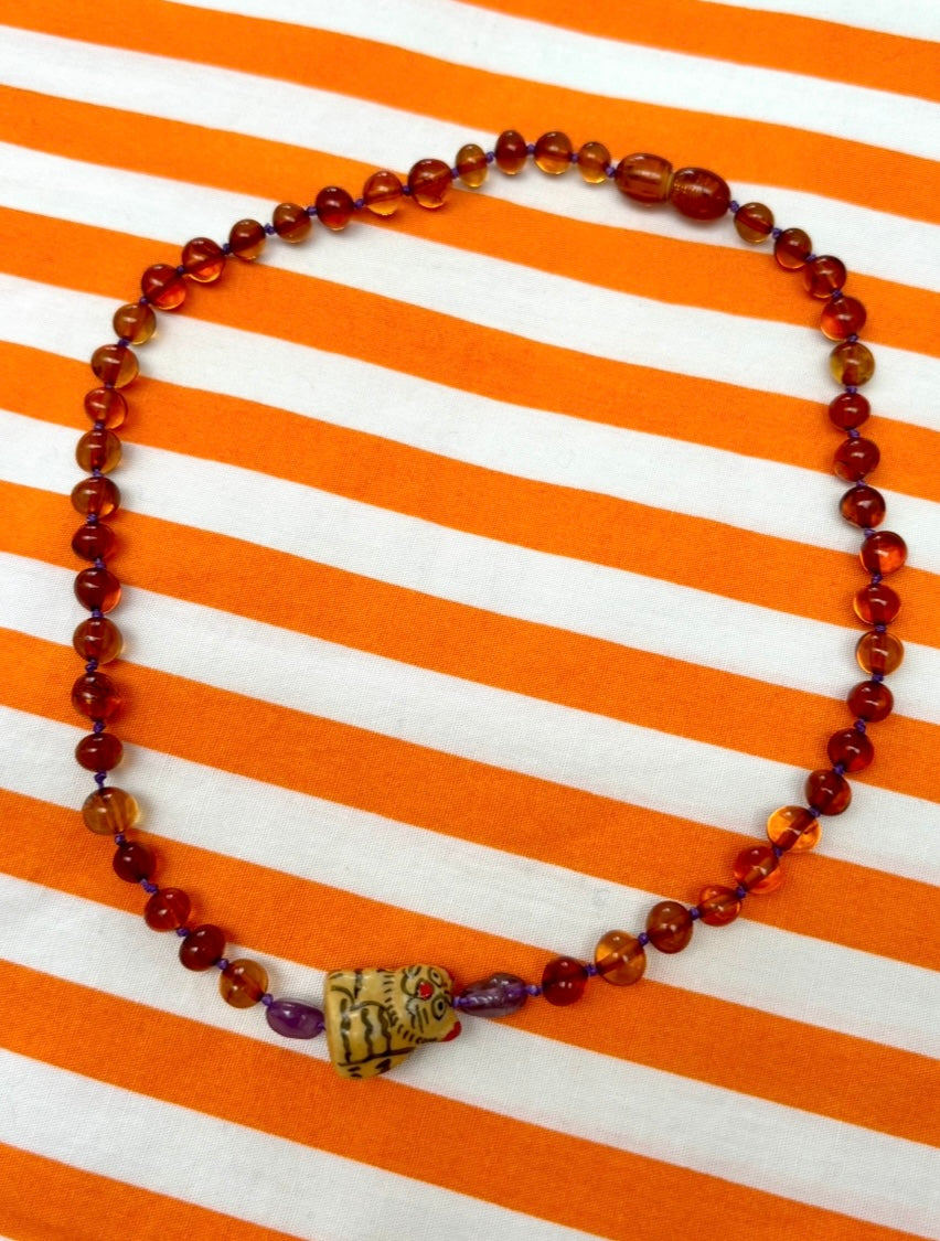 Amber necklace - Tiger 🐯